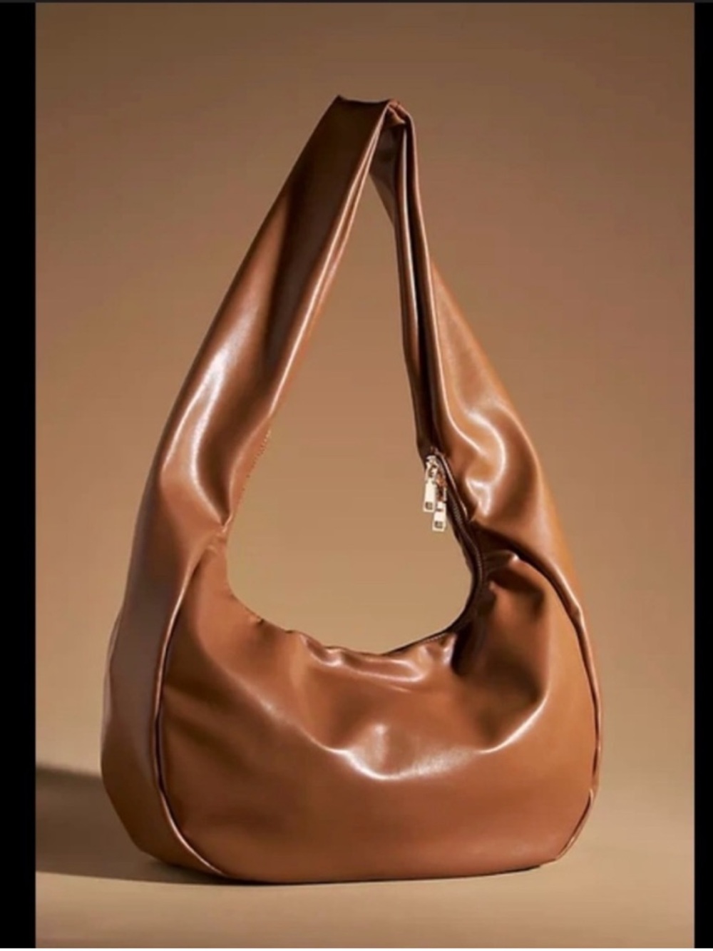 Anthropologie Brown Slouchy Leather Shoulder Bag